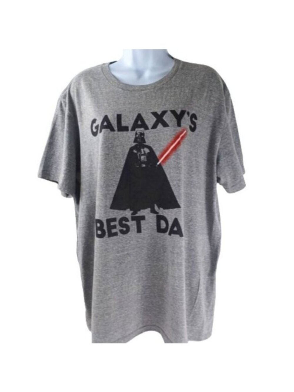 Star Wars T-Shirt Father's Day Grey Galaxy's Darth Vader Best DAD Men's Sz XL